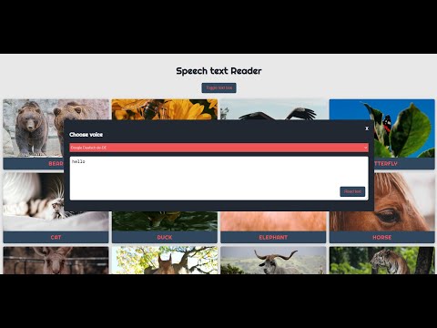 Speech Text Reader In JavaScript With Source Code | Source Code & Projects