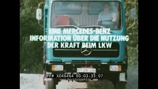 &quot; TECHNOLOGY IN THE SERVICE OF TRANSPORT &quot;   1970s MERCEDES-BENZ DIESEL TRUCKS PROMO FILM XD46464