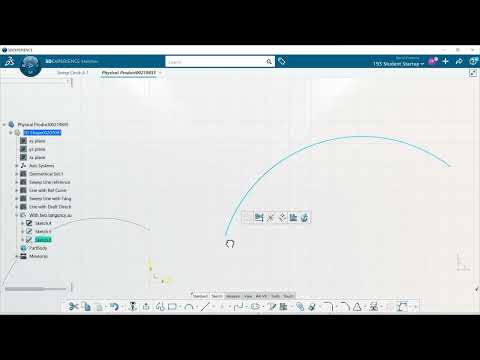 Sweep Line With two tangency surfaces  on CATIA 3D Experience