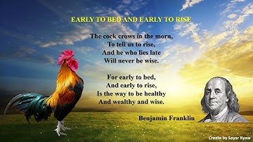 Grade 6 English Early To Bed and Early To Morning ( Poem 2)
