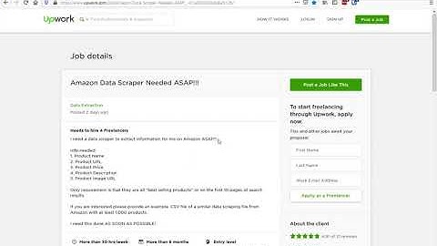 Amazon Data Scraper Freelance Job: How to Scrape Best Selling Product Fast