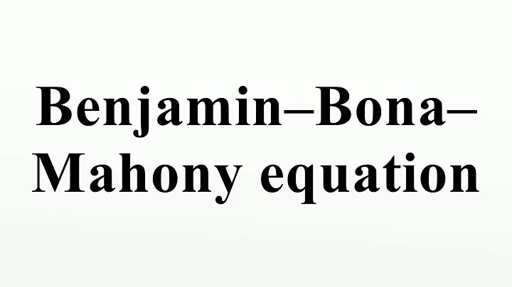 BenjaminBonaMaho...  equation