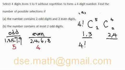 HKDSE Maths Core - Permutation & Combination 17