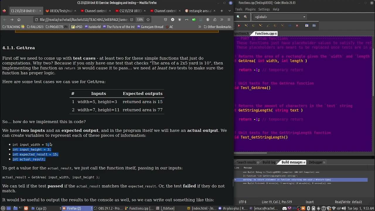 Writing basic Unit Tests - Object Oriented Programming with C++ (Rachel ...