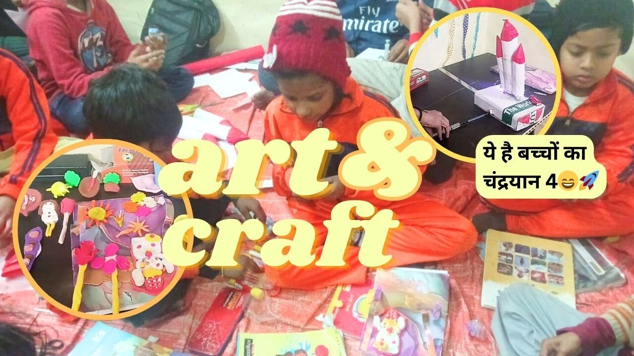 ngo students made chandrayaan 4 in art and crafts class