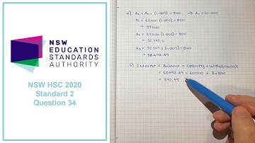 How to answer Q34 of the 2020 HSC Mathematics Standard 2 exam (common content)