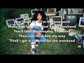 SZA   The Weekend Lyrics Mp3 Song