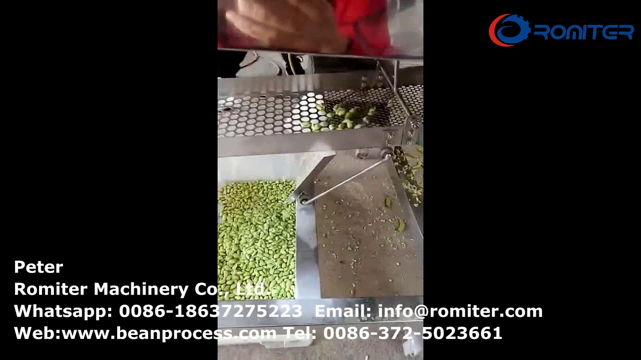 Automatic Green Soy Bean Shelling Peeling Machine