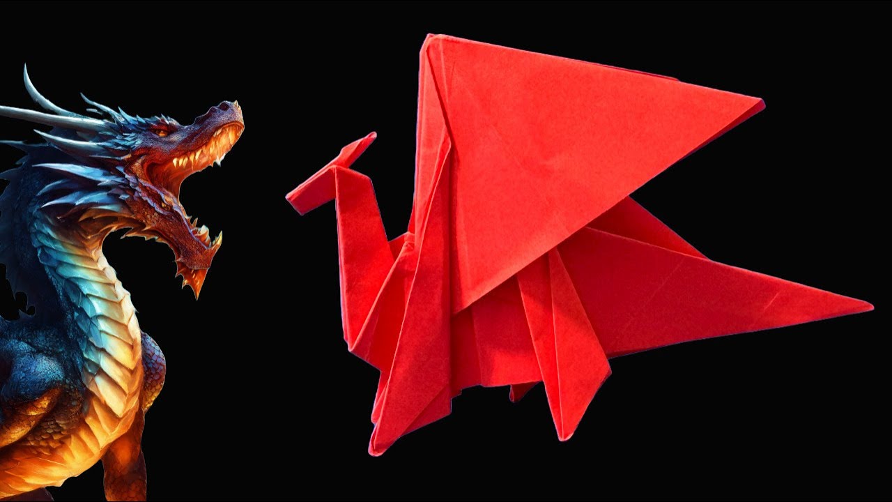 Dragons origami | Comment fabriquer un dragon rouge volant en papier