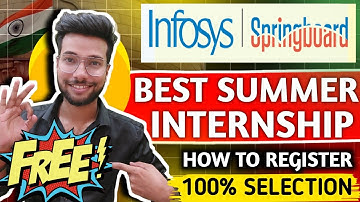 INFOSYS Springboard Online Internship  2025 |  Infosys Springboard Internship How to Register Apply