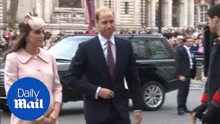 Royal family head to Westminster Abbey for service - Daily Mail