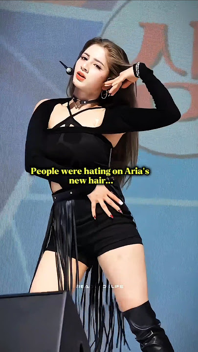 Everyone hated Aria hair but look at her now 💥😳 #xin #aria #fyp #kpop