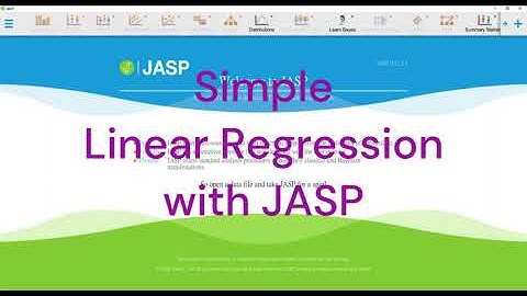 Simple Linear Regression with JASP