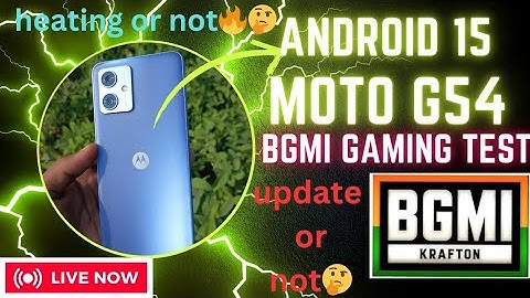 Moto g54 Android.15 hello UI update BGMI test shocking result 😱