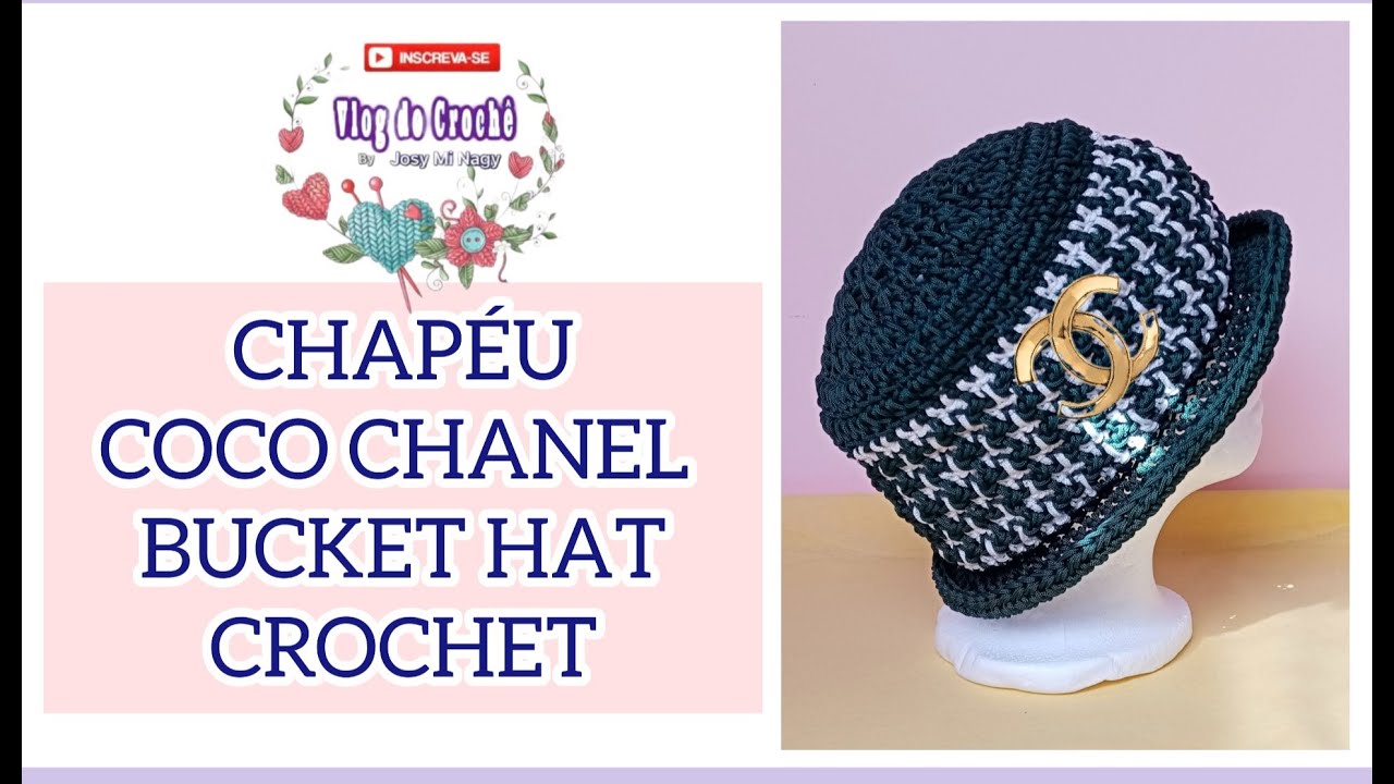 Coco chanel inspired crochet top and bucket hat 🎩 #crochetbyricha