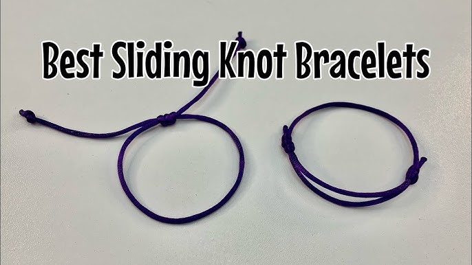 Replying to @p Adjustable knot tutorial 🪡🧵 . . . . . . . . . . #fyp , square knot bracelet