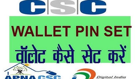 how to set wallet pin csc new portal  नई पोर्टल का वॉलेट पिन कैसे सेट करे