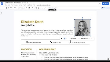 How to change your photo in a Resume template in Google Docs