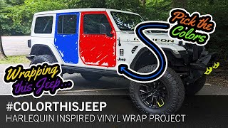MAKING A HARLEQUIN INSPIRED JEEP, HELP US CHOOSE THE COLORS - #ColorthisJeep Vinyl Wrap Project