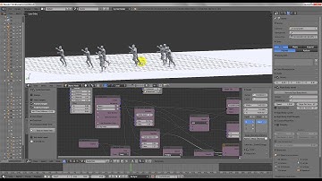 blender animation nodes - crowd sim with mesh cache (test)