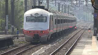 (4K) 121次 E1000推拉式自強號(E1035,  E1062)通過香山車站