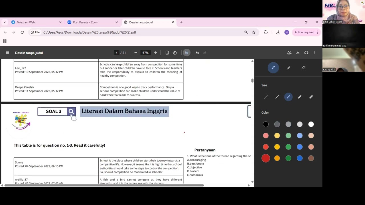 Literasi Bahasa Inggris - 27 Februari 2026
