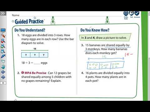 Savvas Realize Math Book Grade 3 Division As Sharing Youtube