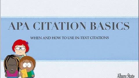 APA In-text Citations (6th Edition)