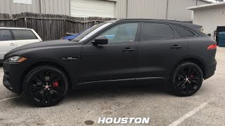 17 Jaguar F Pace With A Full Matte Black Wrap Youtube
