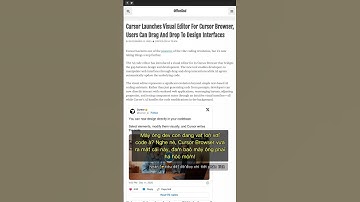 🧐👉 Devs giờ chỉ cần kéo thả, AI tự động code? Cursor Browser chơi lớn! #QixNewsAI
