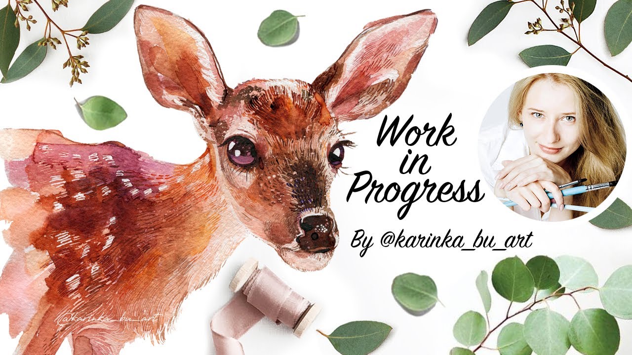 WATERCOLOR TUTORIAL How to Paint Deer watercolor painting by ...