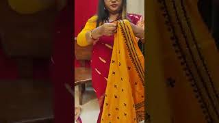 Episode 51: Gujarati Stitch saree. Shantiniketan special hand embroidery. COD avl screenshot 1