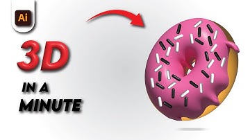 HOW TO MAKE 3D DONUT IN MINUTE IN ADOBE ILLUSTRATOR