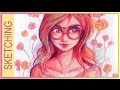 35 mins Sketch ✬ Red portrait ✬ by Sakuems