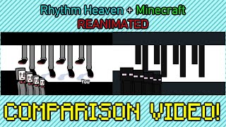 Rhythm Heaven + Minecraft REANIMATED Rhythm Heaven Fever Remix 10 [COMPARISON VIDEO]