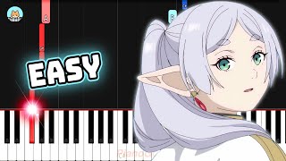 Sousou no Frieren ED - " Anytime Anywhere" - EASY Piano Tutorial & Sheet Music