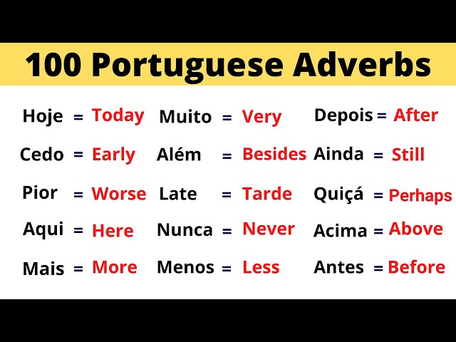 Portuguese Adverbs of Time - A Dica do Dia. Free Portuguese Lessons