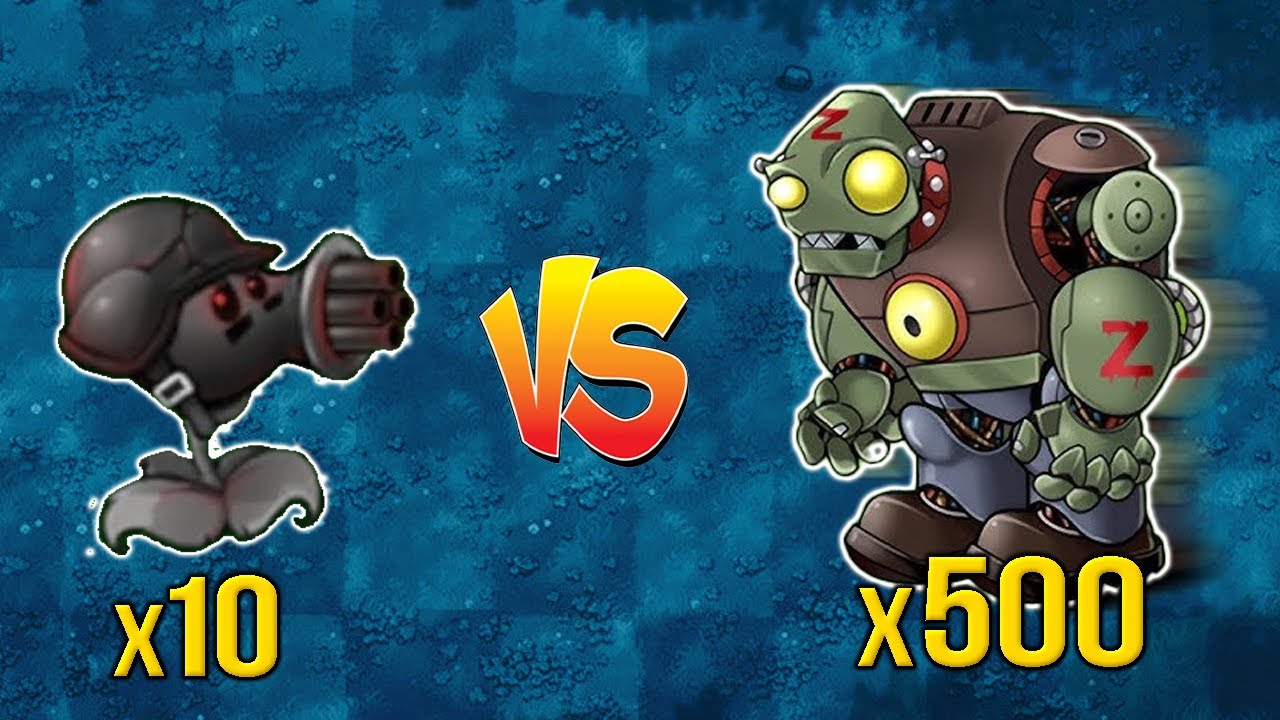 PvZ : Ultimate Fusion Challenge Gatling Doom vs 500 Zombies 😱 - YouTube