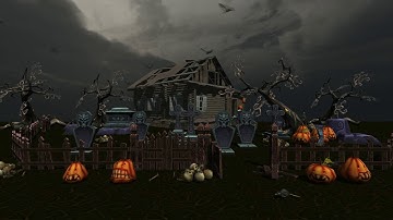 Scary Halloween Cemetery Animated Music Video