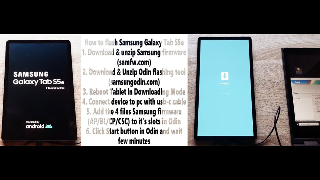 How to flash Samsung Galaxy Tab S5e with Odin3 | Model: SM T725 | Android  11#FlashOdin #FlashTablet