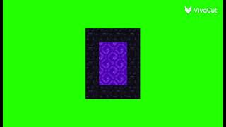 Nether Purple Portal Travel Minecraft Green Screen