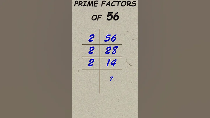 Prime factor of 56 / Prime factorisation / #publicmaths #shorts #primefactor