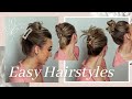 Easy / Lazy Hairstyles with Claw Clips and Scrunchies for any Hair Length | 90s Style Hair Updos