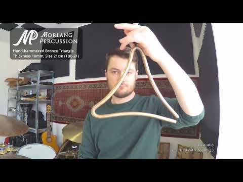 Morlang Percussion TBL-21 Hand-hammered Bronze Triangle 21 cm (light) Sound Demo
