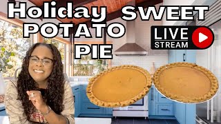 Gina Young Live Cooking Homemade SWEET POTATO PIE