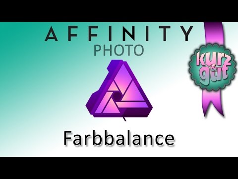 Update New Affinity Photo, Farbstich entfernen mit Farbbalance