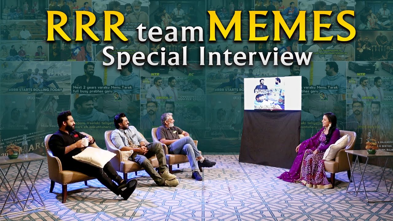 RRR Team Memes Special Interview | Jr Ntr | Ram Charan | Rajamouli | Gs Media