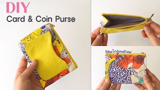 DIY Card wallet &amp; Coin Purse | Simple Making | Free Pattern
