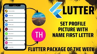 How To Show Name Letter As Profile Picture In Flutter. Profile Picture With Name Text In Flutter.