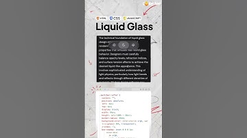 Liquid Glass Effect using HTML, CSS & JavaScript #ModernWebsite #UIUXDesign #SmoothDesign #daily